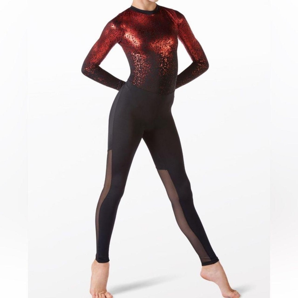 Weissman Showtime- Toccata 11427 Adult Medium  Long Sleeve Unitard